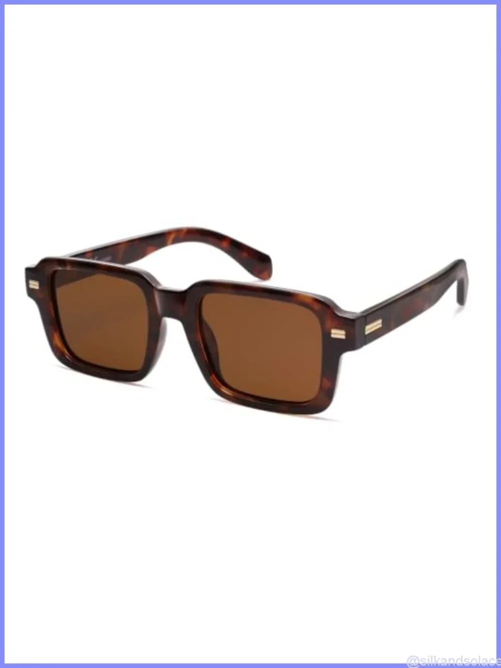 Oversized Square Polarized Sunglasses Retro Chunky Full-Frame